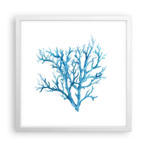 Poster in einem weißen Rahmen - Nautisches Filigran - 40x40 cm