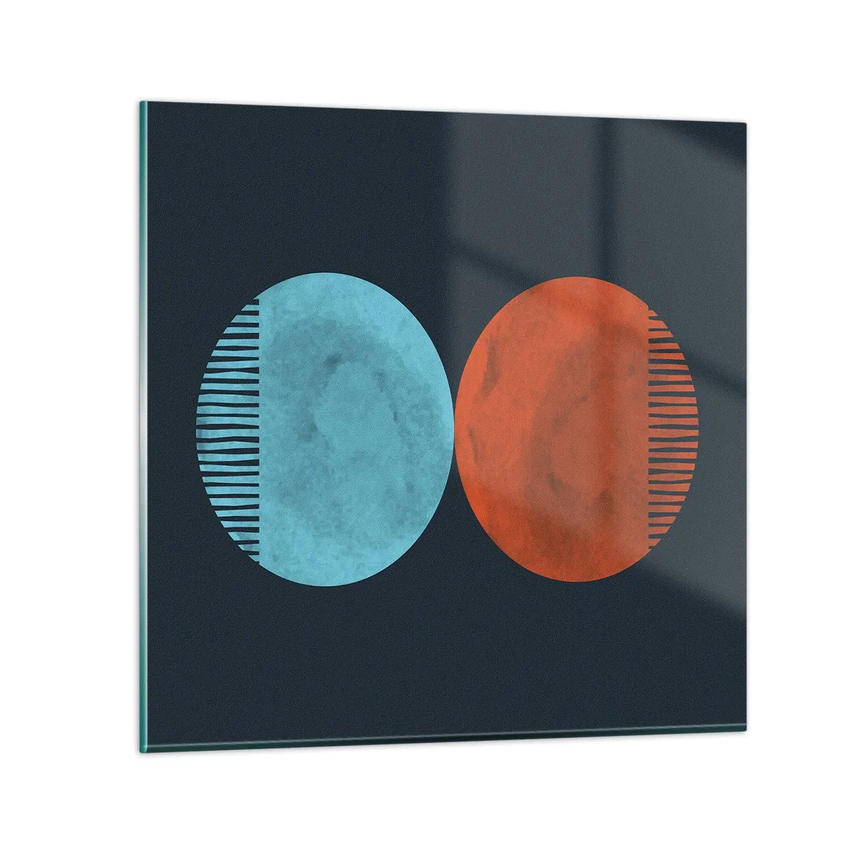 Glasbild - Bild auf glas - Nur Geometrie? - 40x40 cm