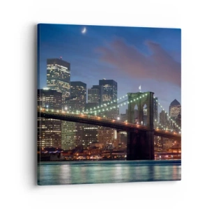 Bild auf Leinwand - Leinwandbild - Leuchtende Nacht - 40x40 cm