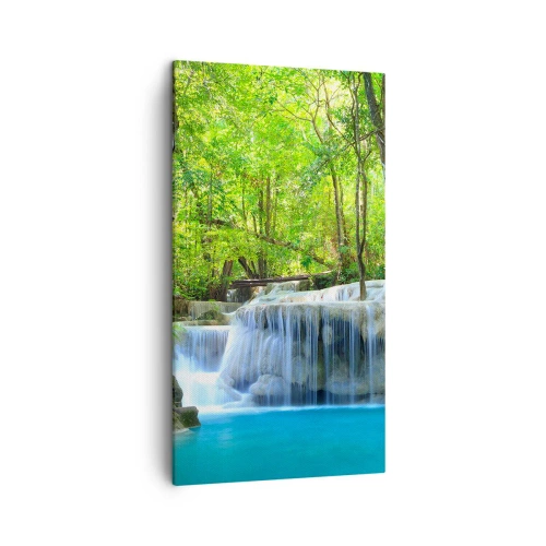 Bild auf Leinwand - Leinwandbild - In Türkis und Grün ertrinken - 45x80 cm