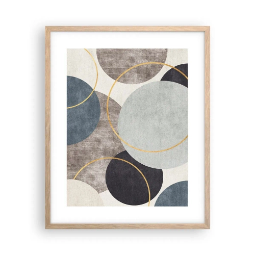 Poster in einem Rahmen aus heller Eiche - Rad für Rad - 40x50 cm