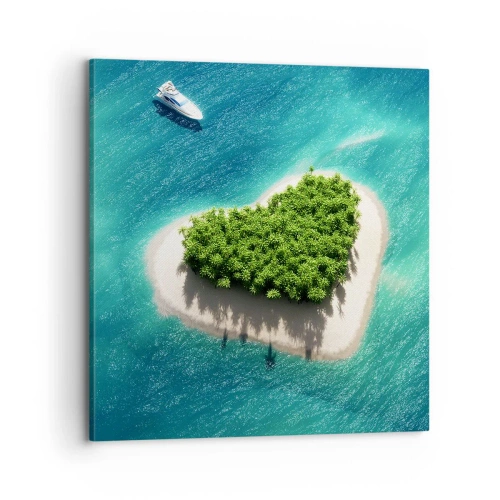 Bild auf Leinwand - Leinwandbild - ich liebe Sommer - 70x70 cm