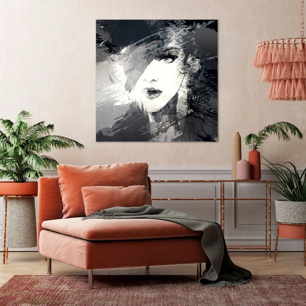 Bild auf Leinwand - Leinwandbild - Hinter einem grauen Schleier - 40x40 cm