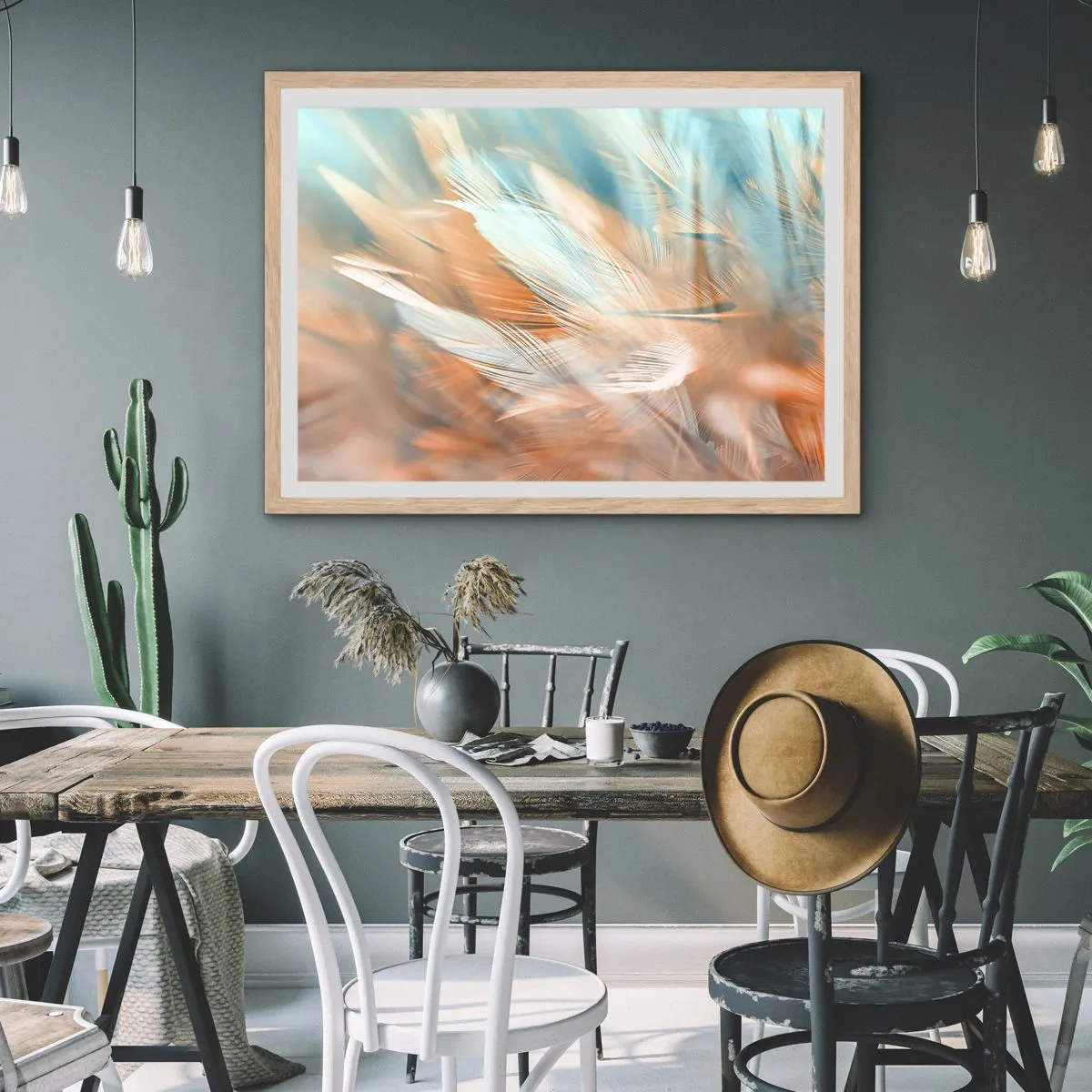 Poster in einem Rahmen aus heller Eiche - Im Land der Sanftmut - 70x50 cm