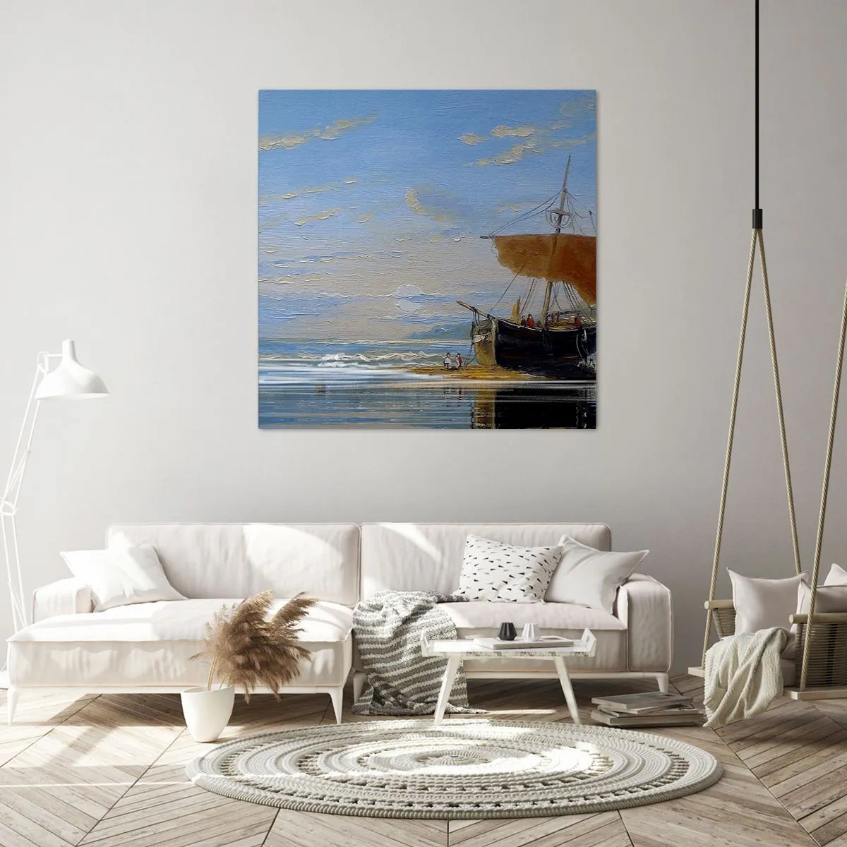 Bild auf Leinwand - Leinwandbild - Wasser, Land, Luft - 50x50 cm