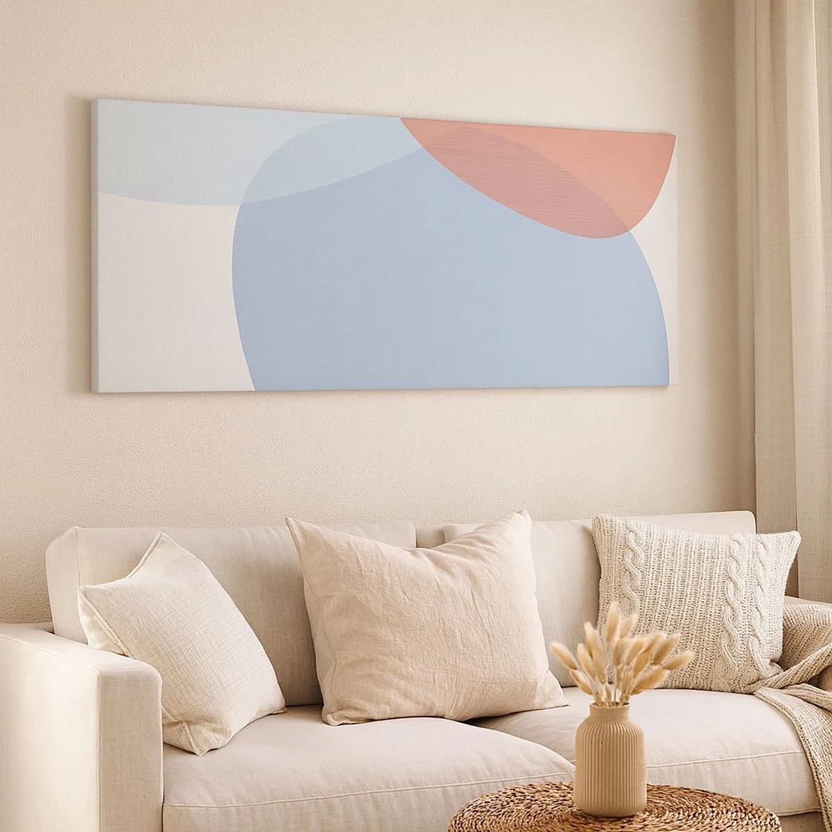 Bild auf Leinwand - Leinwandbild - Pastellbeziehungen - 100x40 cm