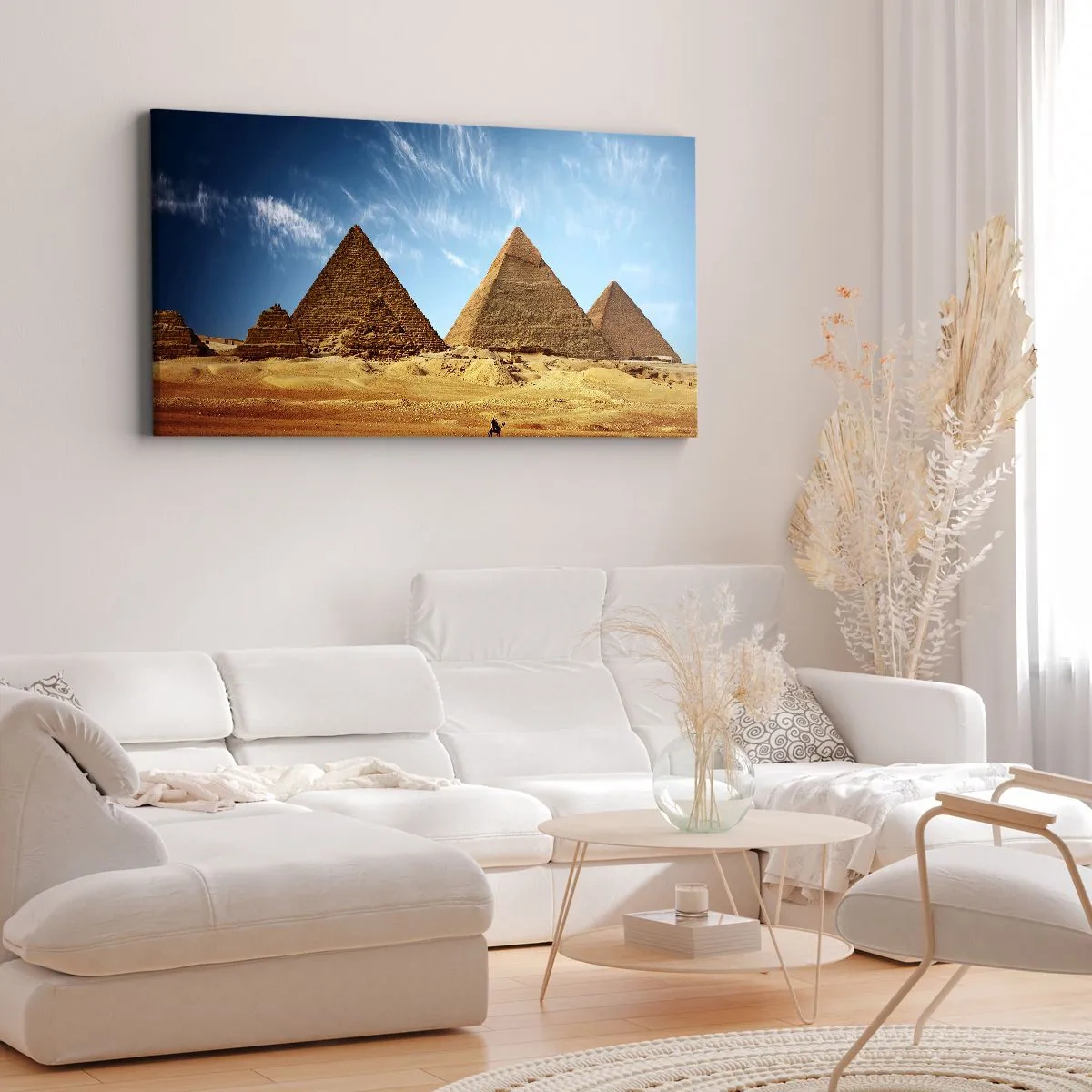 Bild auf Leinwand - Leinwandbild - 40 Jahrhunderte schauen dich an - 100x40 cm