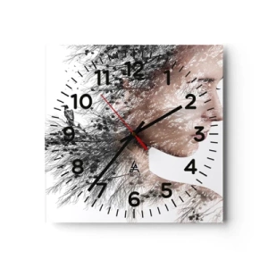 Wanduhr - Glasuhr - Der Geist des Waldes - 30x30 cm