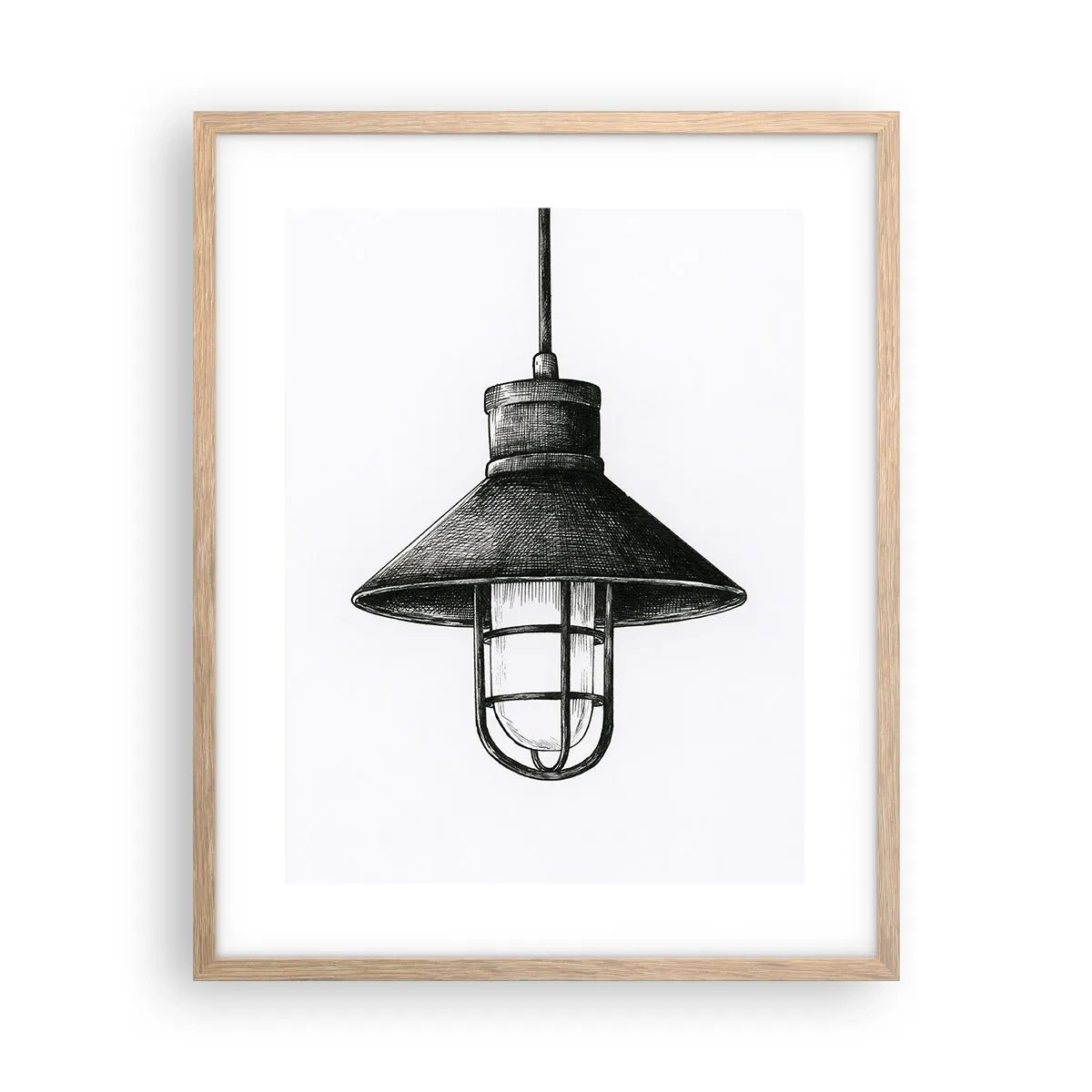 Poster in einem Rahmen aus heller Eiche - Wie vor Jahren… - 40x50 cm