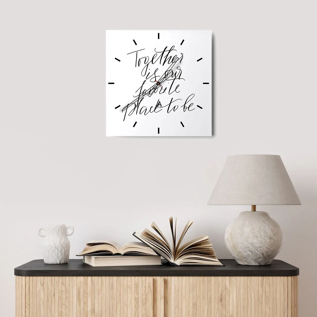 Wanduhr - Glasuhr - Fühlst du das auch? - 30x30 cm