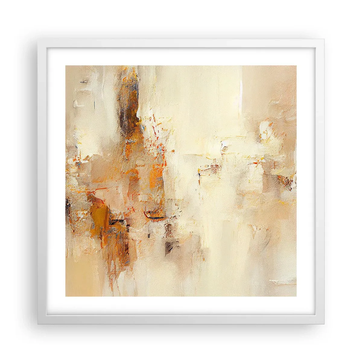 Poster in einem weißen Rahmen - Seele aus Bernstein - 50x50 cm