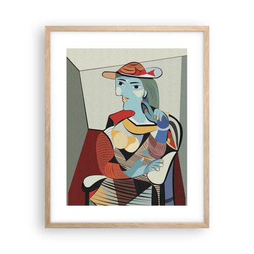 Poster in einem Rahmen aus heller Eiche - Gesehen mit den Augen von Picasso - 40x50 cm