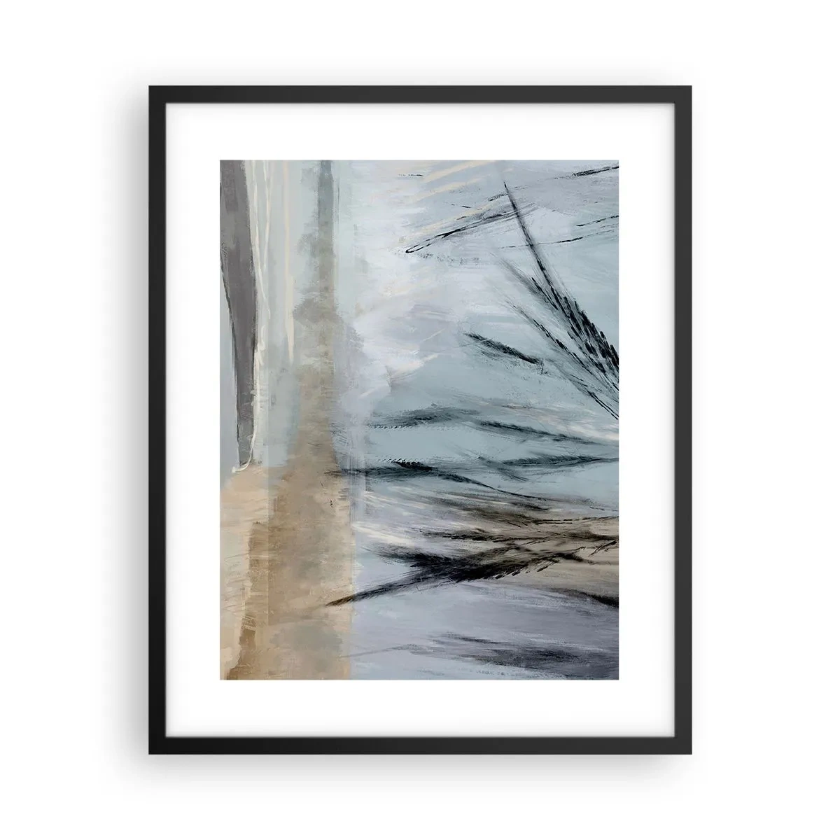 Poster in einem schwarzem Rahmen - Winterfelder - 40x50 cm