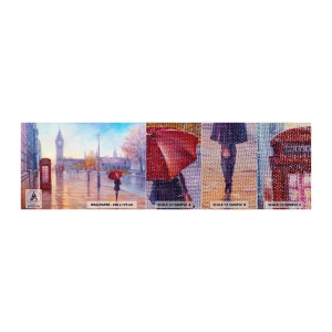 Fototapeten Muster Premium Sand - Londoner Herbsttag - Stadt, London, Die Architektur - 100x30 cm