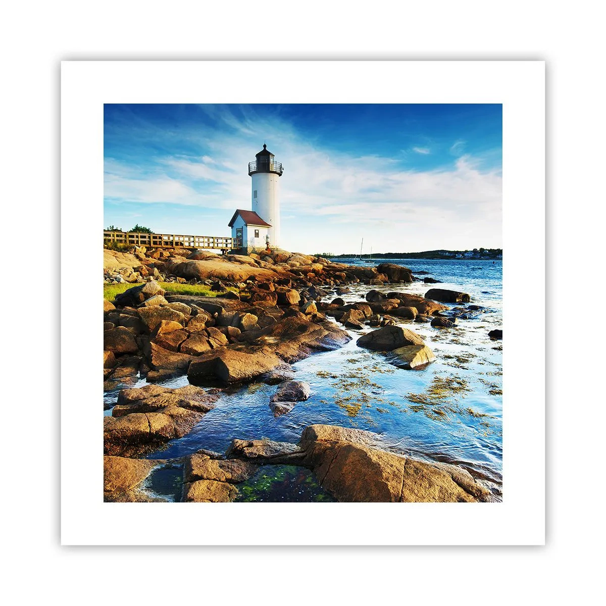 Poster - Komm glücklich zurück, ich warte - 40x40 cm