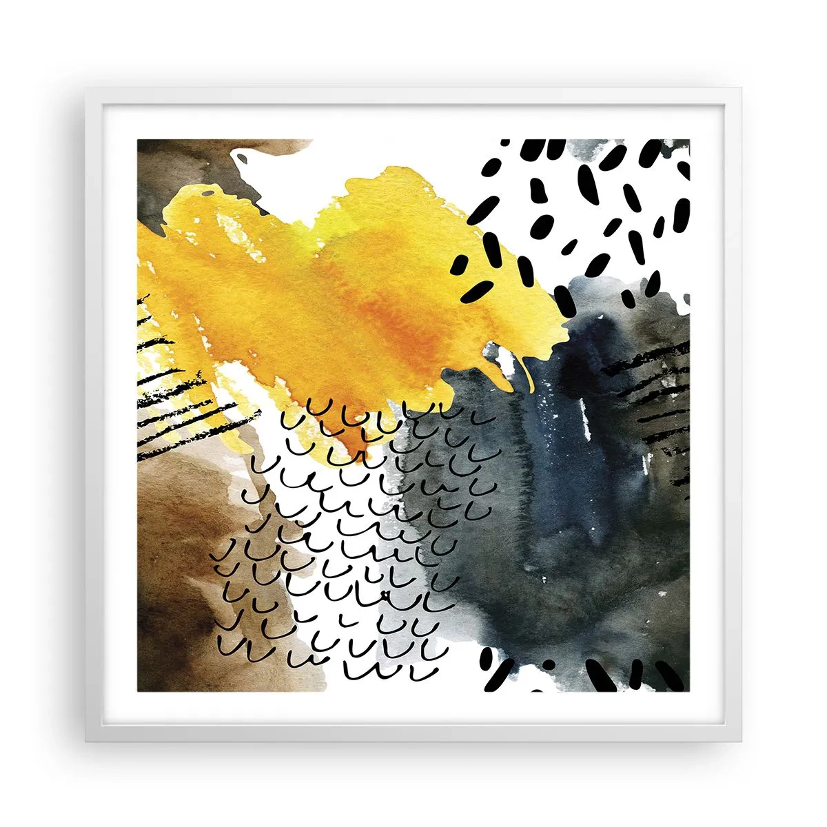 Poster in einem weißen Rahmen - Ein Treffen der Elemente der Natur - 60x60 cm