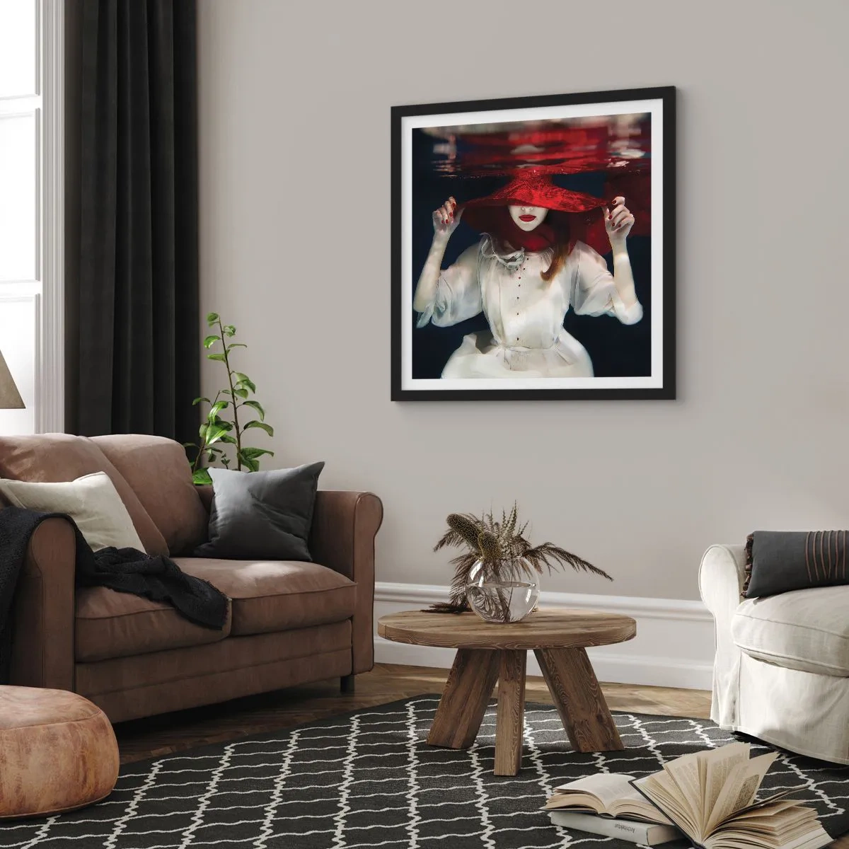 Poster in einem schwarzem Rahmen - Boshafte Göttin in der slawischen Mythologie - 40x40 cm