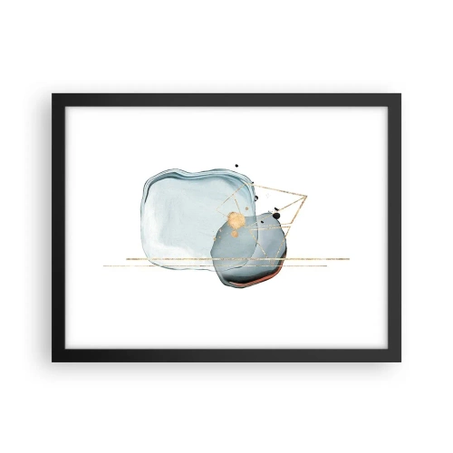 Poster in einem schwarzem Rahmen - Eine Studie über Tropfen - 40x30 cm