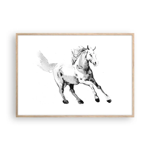 Poster in einem Rahmen aus heller Eiche - Ungezähmte Seele - 100x70 cm