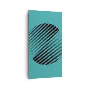 Bild auf Leinwand - Leinwandbild - Kreis – eine geometrische Variante - 65x120 cm