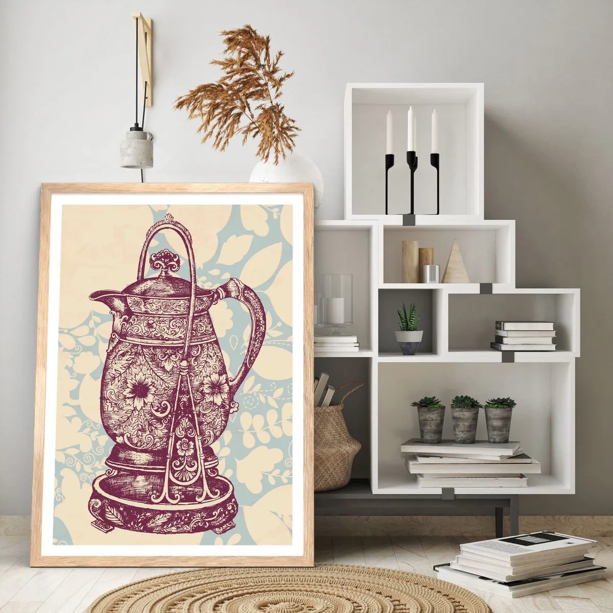 Poster in einem Rahmen aus heller Eiche - Schönheit des Alltags - 61x91 cm