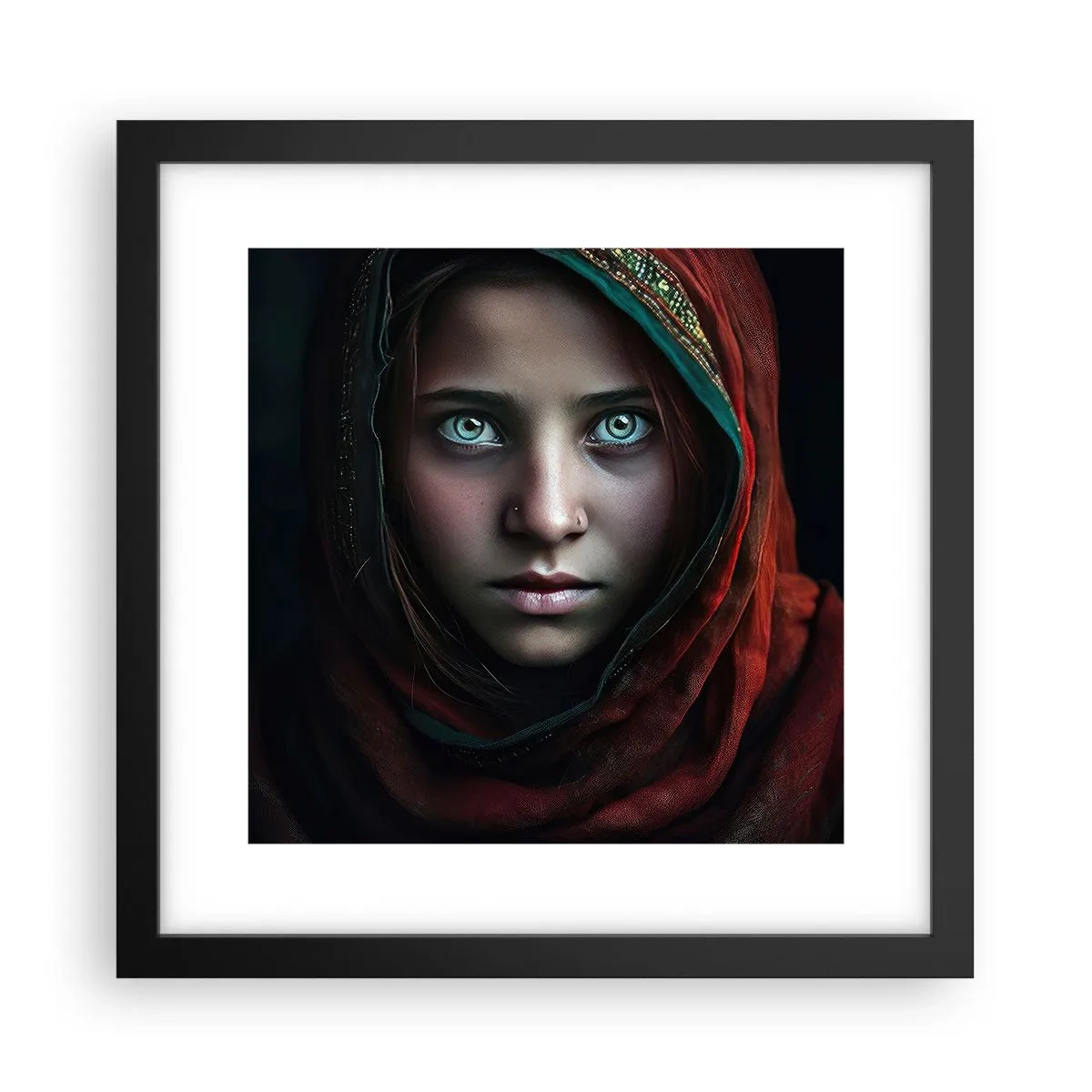 Poster in einem schwarzem Rahmen - Prinzessin aus dem Osten - 30x30 cm