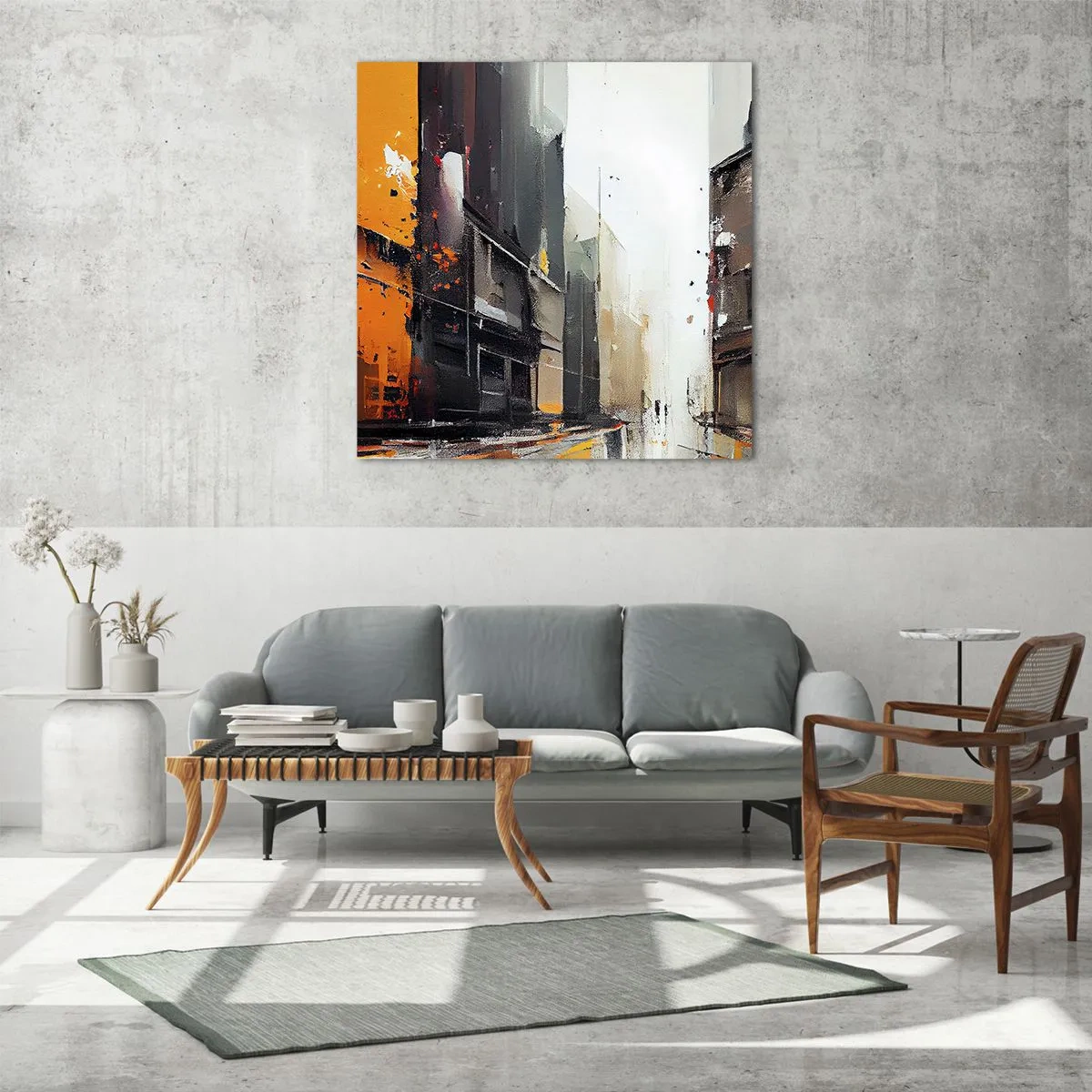 Glasbild - Bild auf glas - Regnerischer Tag - 60x60 cm