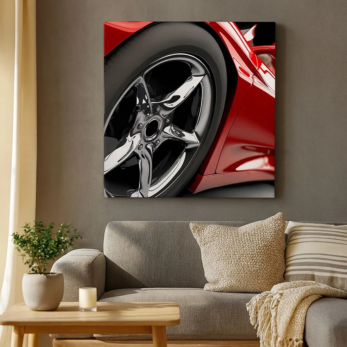 Bild auf Leinwand - Leinwandbild - Für Schnelligkeit gebaut - 30x30 cm