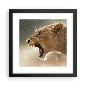 Poster in einem schwarzem Rahmen - Versuch, nicht zuzuhören - 30x30 cm