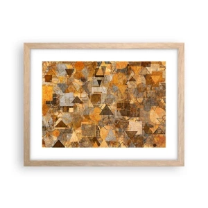 Poster in einem Rahmen aus heller Eiche - Die Welt in Form - 40x30 cm