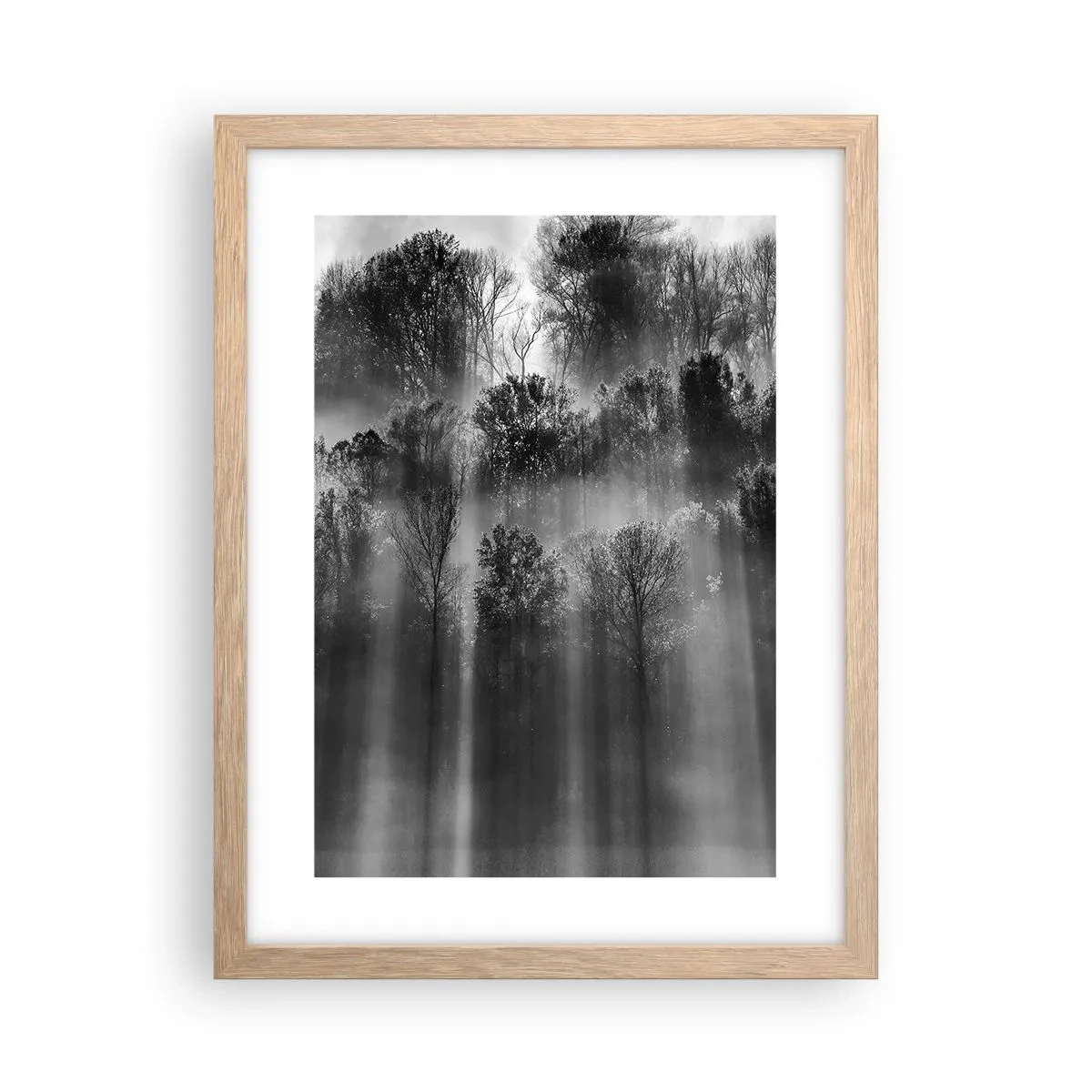 Poster in einem Rahmen aus heller Eiche - In Lichtstrahlen - 30x40 cm
