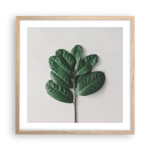 Poster in einem Rahmen aus heller Eiche - Eine Zeichnung purer Natur - 50x50 cm