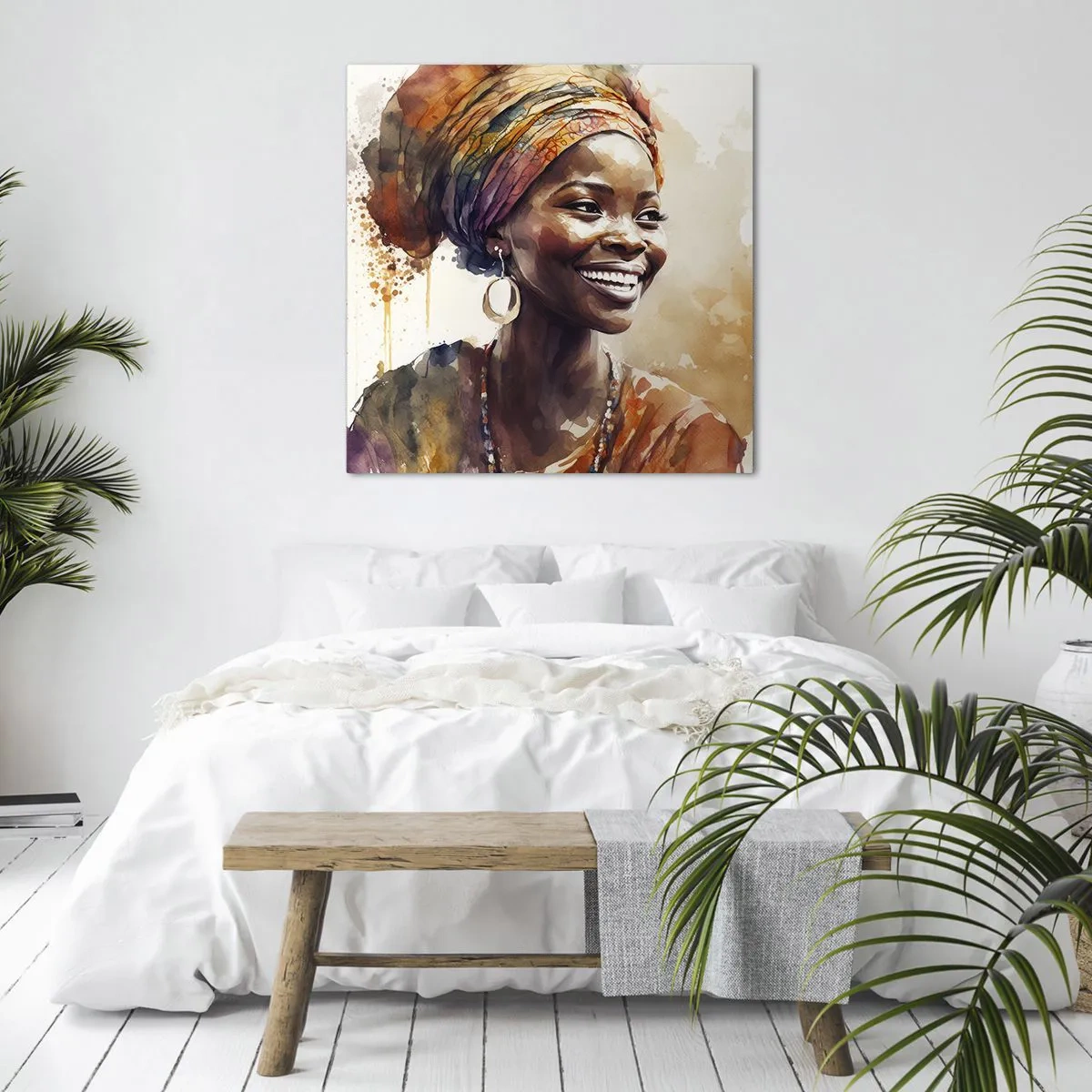 Bild auf Leinwand - Leinwandbild - Afrikanische Königin - 50x50 cm