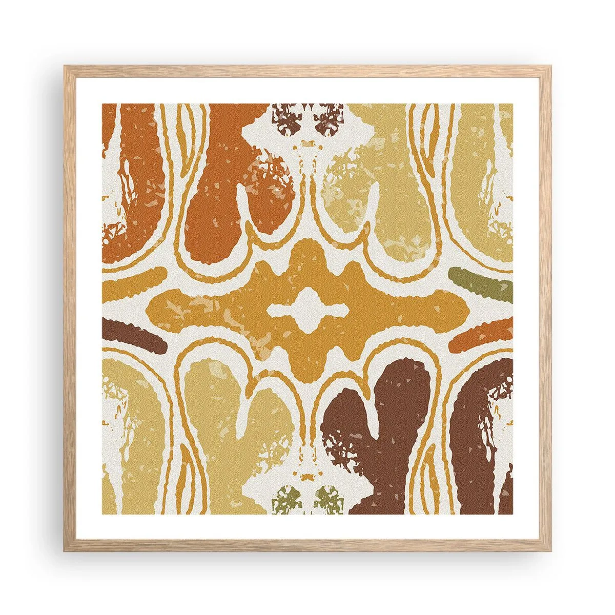 Poster in einem Rahmen aus heller Eiche - Sentimentale Abstraktion - 60x60 cm