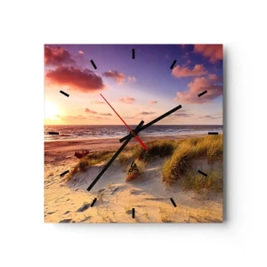 Wanduhr - Glasuhr - Die Luft riecht schon im Sommer - 40x40 cm