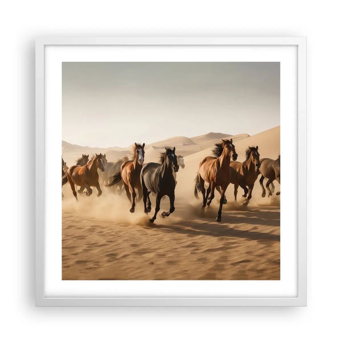 Poster in einem weißen Rahmen - Frei wie der Wind - 50x50 cm