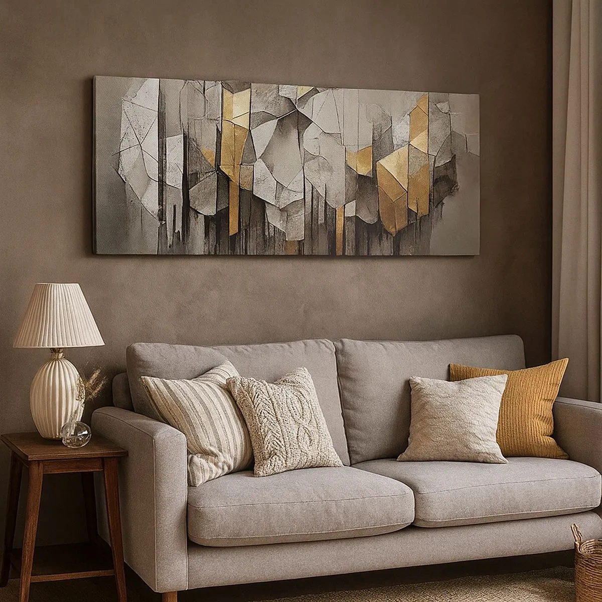 Bild auf Leinwand - Leinwandbild - Komposition aus Eis und Licht - 100x40 cm