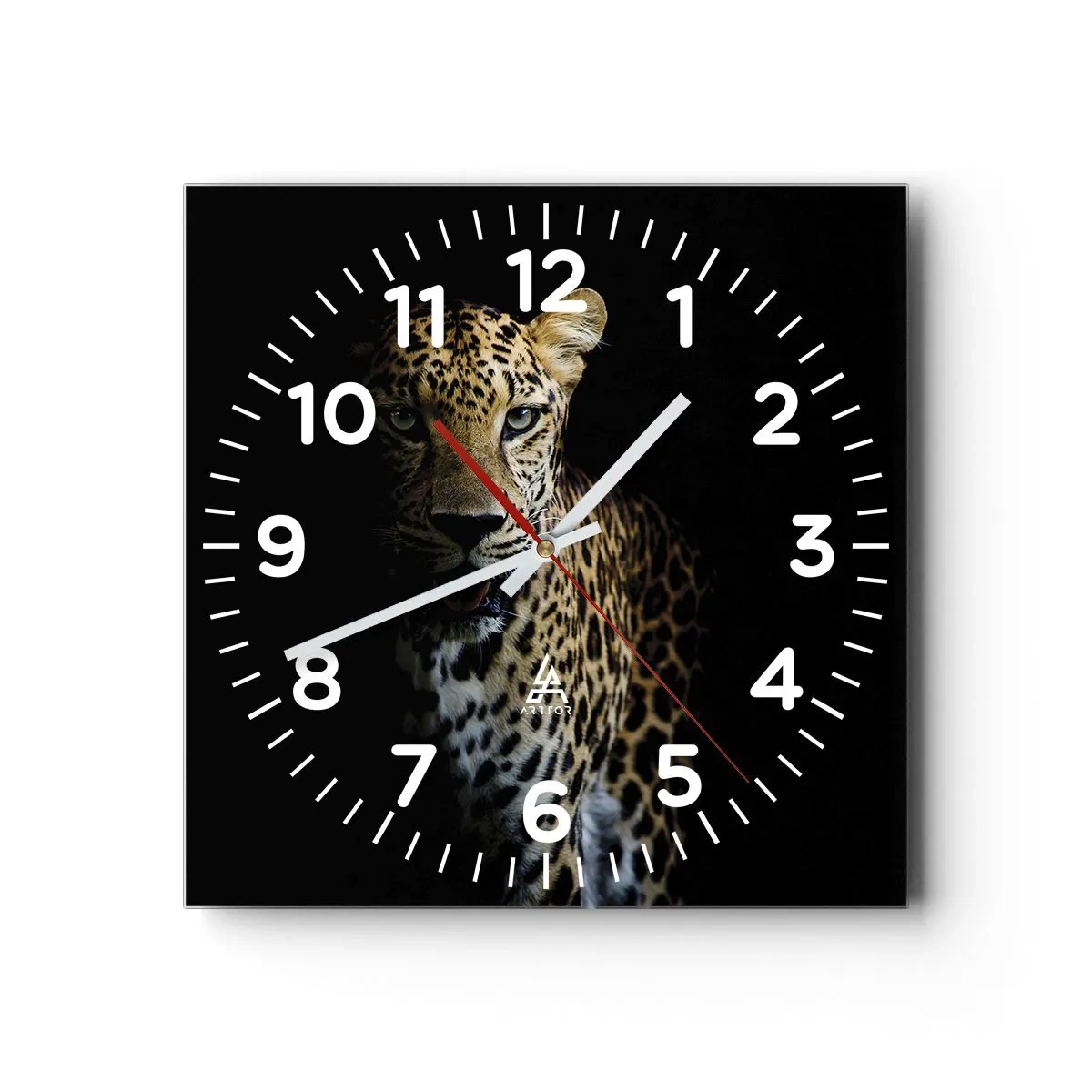 Wanduhr - Glasuhr - Dunkle Schönheit - 40x40 cm
