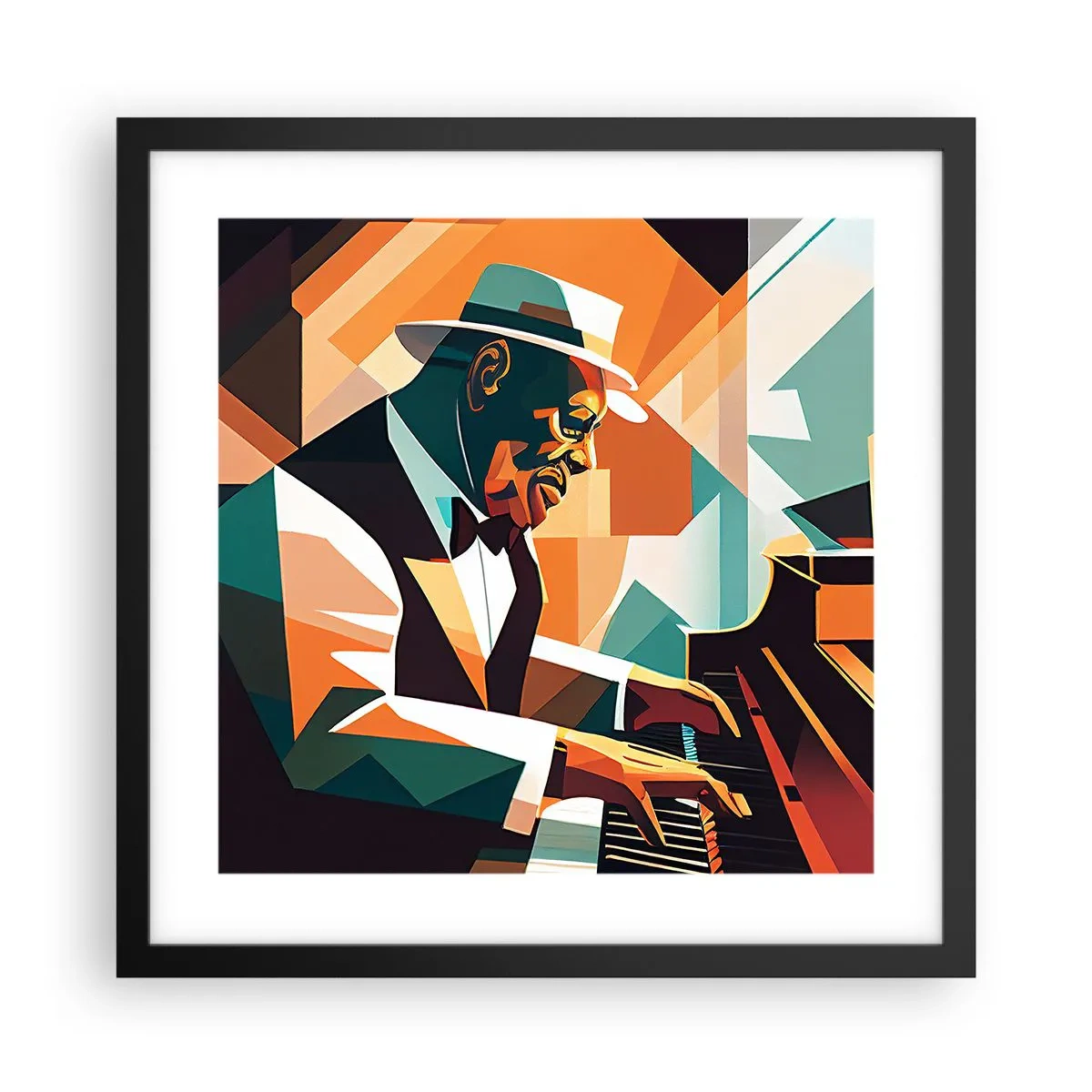 Poster in einem schwarzem Rahmen - Alles vom Jazz - 40x40 cm