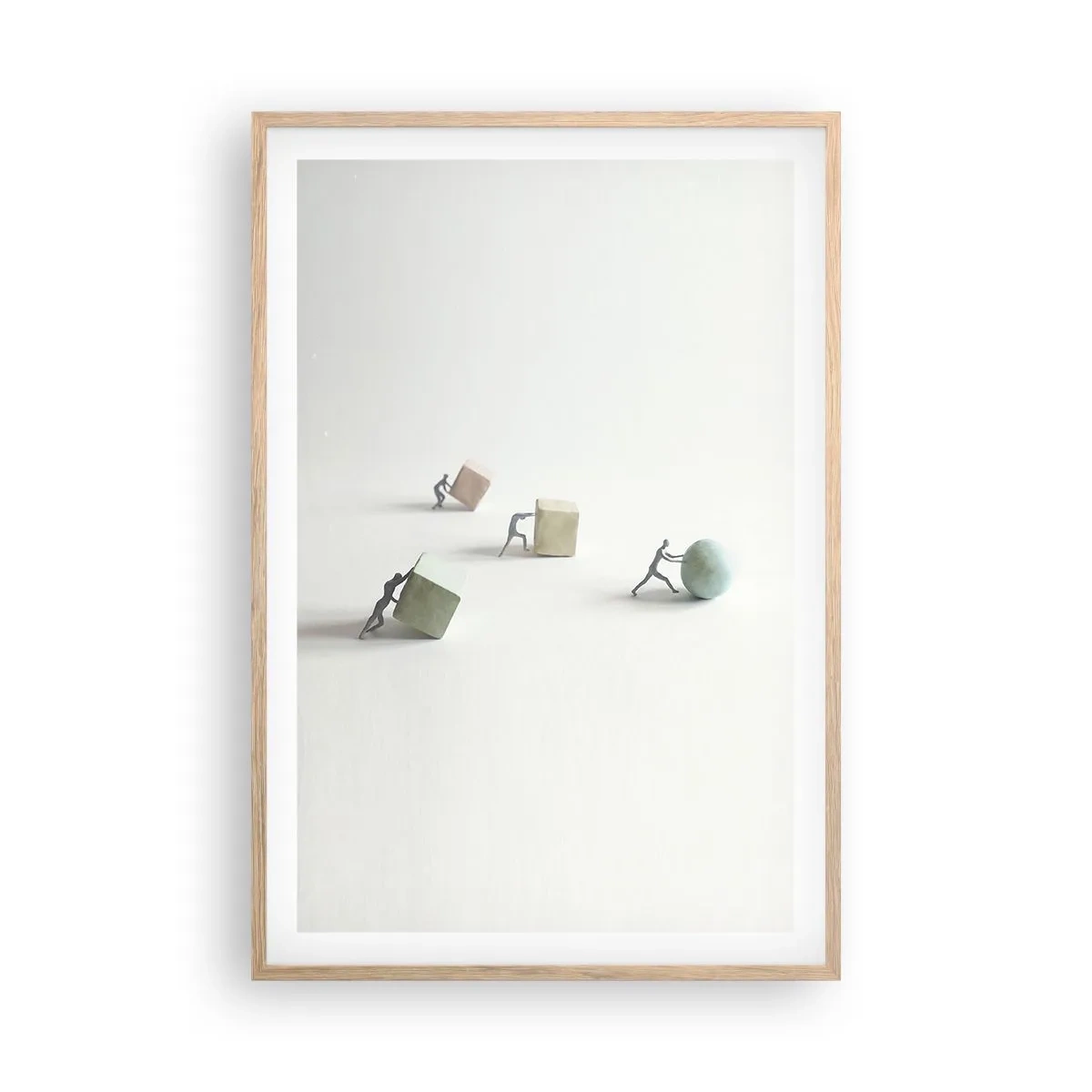 Poster in einem Rahmen aus heller Eiche - Pures Leben - 61x91 cm