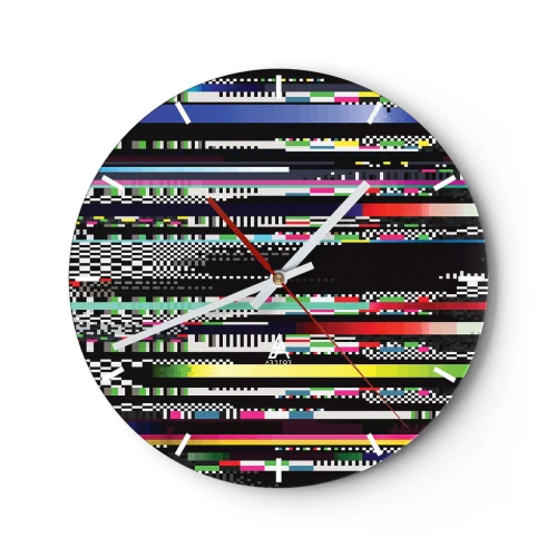 Wanduhr - Glasuhr - Das Kontrollbild der Realität - 40x40 cm