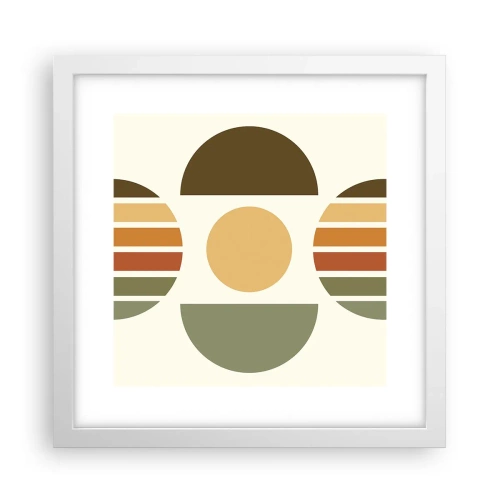 Poster in einem weißen Rahmen - In Erdtönen - 30x30 cm