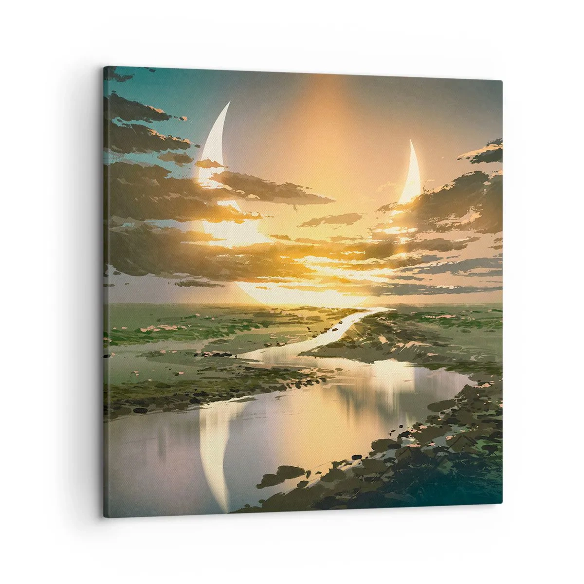 Bild auf Leinwand - Leinwandbild - Irgendwo in einer weit, weit entfernten Galaxie - 50x50 cm