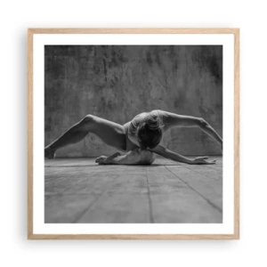Poster in einem Rahmen aus heller Eiche - Symmetrie gefunden - 60x60 cm