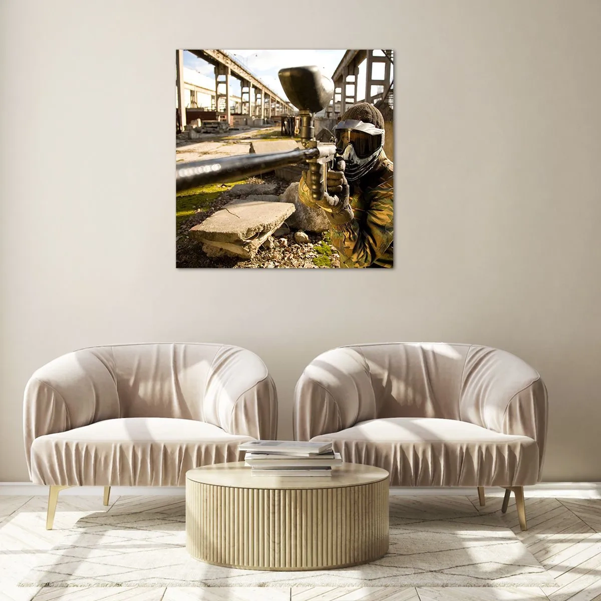 Glasbild - Bild auf glas - Auch du kannst ein Held werden - 50x50 cm