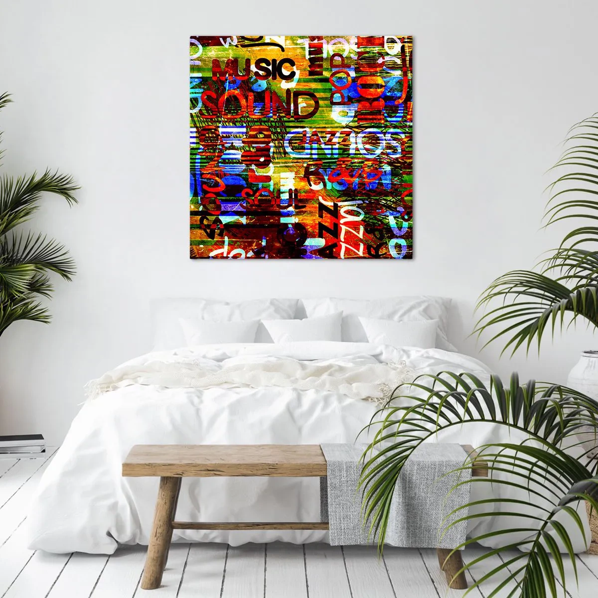 Bild auf Leinwand - Leinwandbild - Alle Farben des Klangs - 70x70 cm