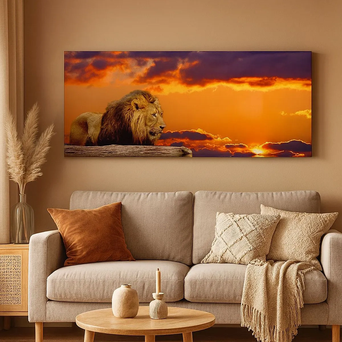 Bild auf Leinwand - Leinwandbild - König der Natur - 100x40 cm