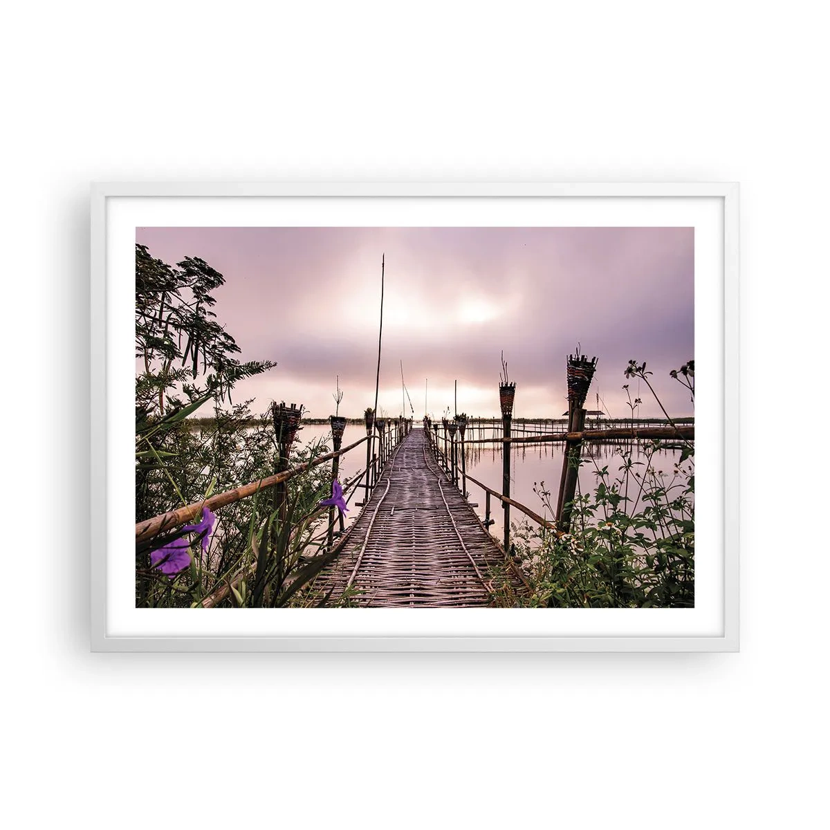 Poster in einem weißen Rahmen - Frieden und Ruhe Asiens - 70x50 cm