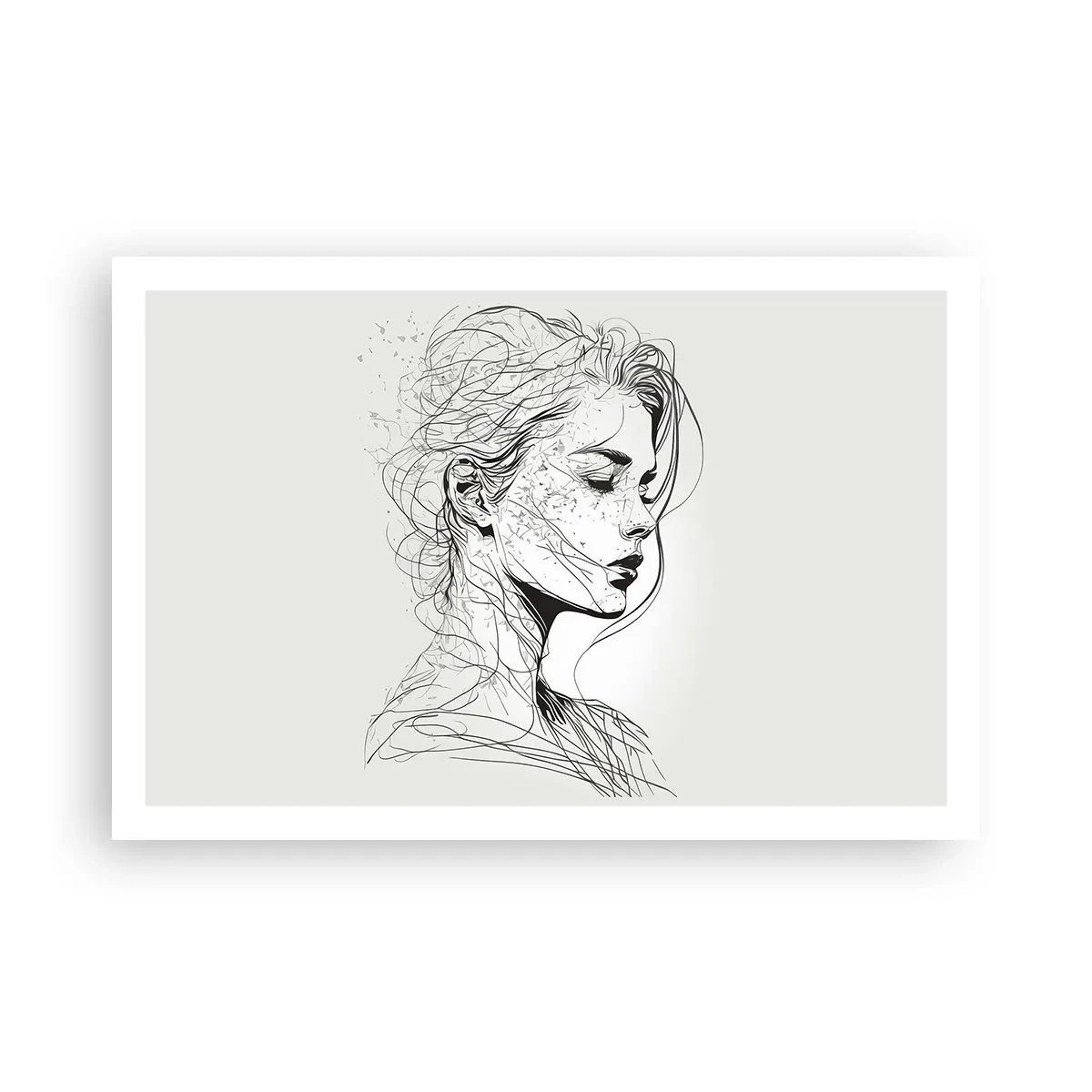 Poster - Porträt im Gedanken - 91x61 cm