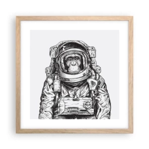 Poster in einem Rahmen aus heller Eiche - Alternative Evolution - 40x40 cm